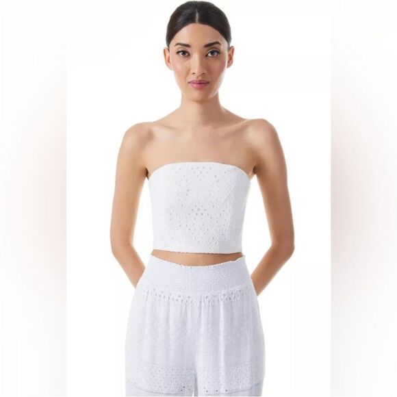 Alice + Olivia Ceresi Eyelet Bandeau Top NWT 8 $275 - Picture 6 of 7